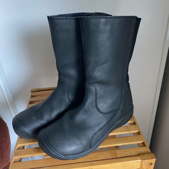 KEEN Leather Women's Presidio 2 Mid Calf Leather Boot - Black - Size 40/9.5 - Picture 2 of 7